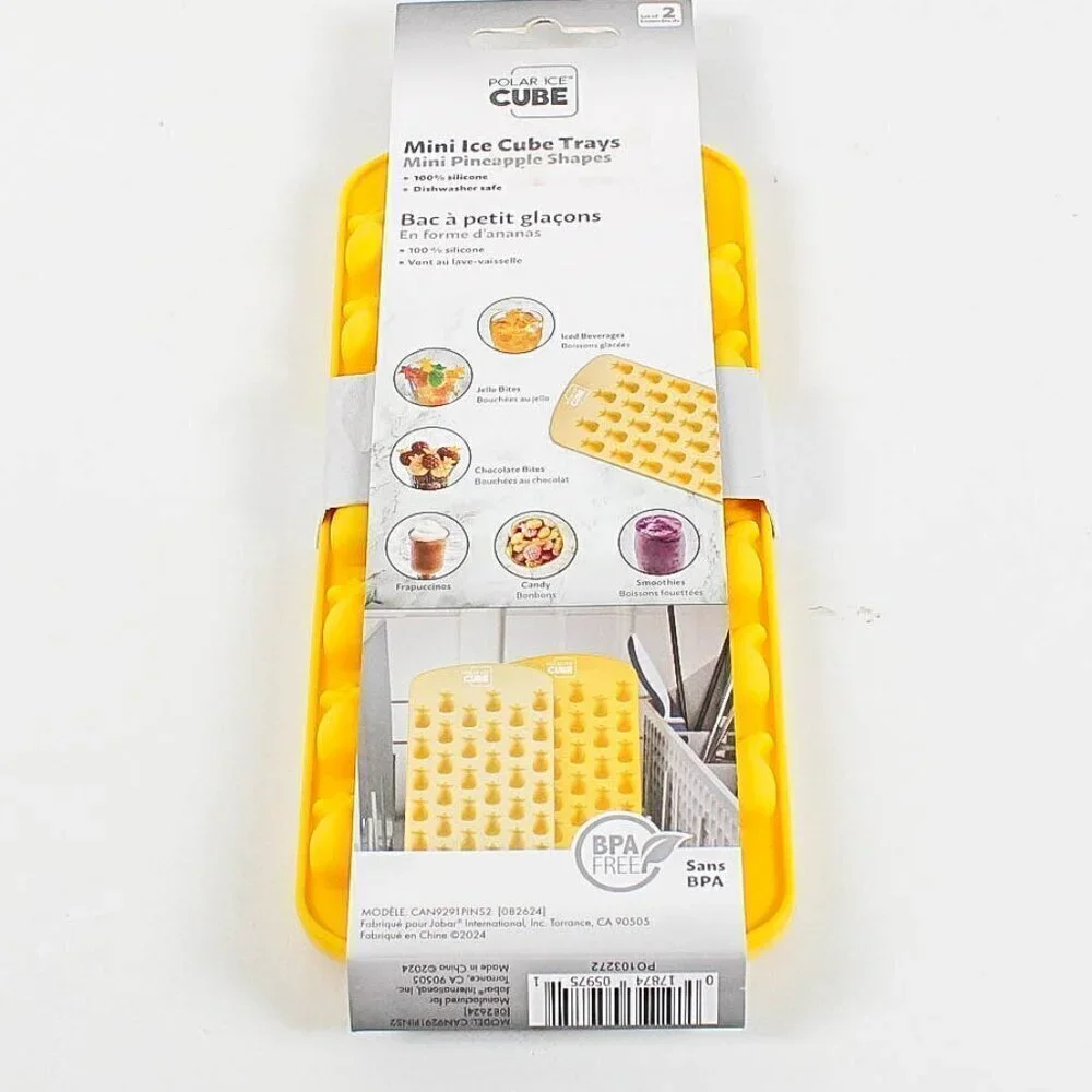 Mini Pineapple Silicone Ice Cube Trays - Set of 2! 🍍🧊